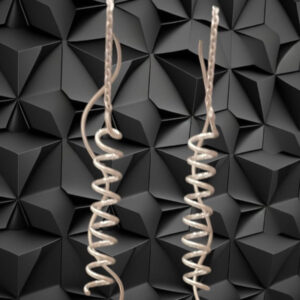 aretes forma de chinito en plata .925